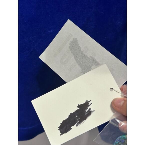 Women’s Blue Fuzzy NWT Cozy Duffel Sweater Sz.L - Picture 6 of 7